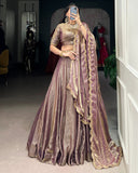 Lavender Color Fendi Pastel Lehenga Choli - ETHNICDEAL