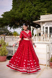 Traditional Bandhej Print Pure Chanderi Beautiful lehenga Choli - ETHNICDEAL