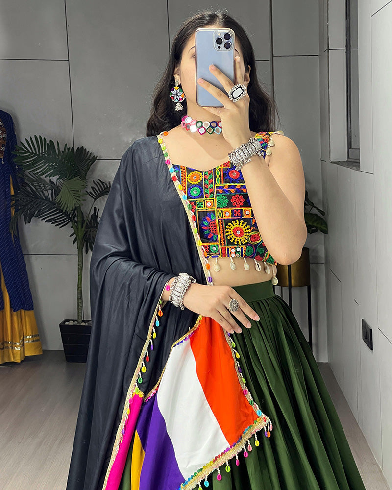 8 Color Pure Rayon Cotton Navratri Lehenga Choli - ETHNICDEAL