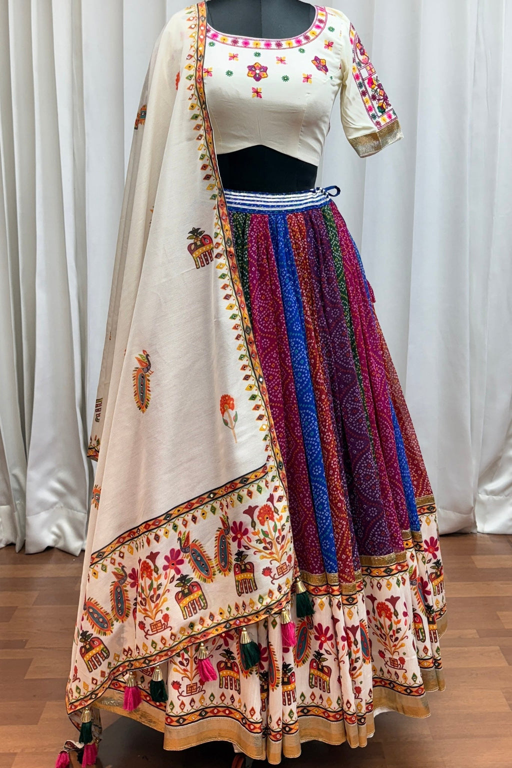 Multi Color Traditional Designer Navratri Special Lehenga Choli - ETHNICDEAL