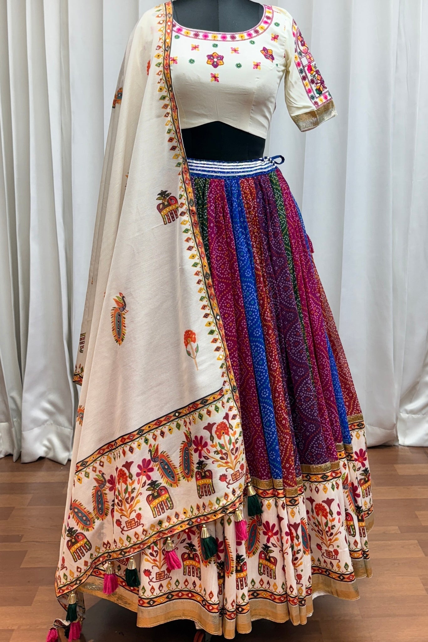 Multi Color Traditional Designer Navratri Special Lehenga Choli - ETHNICDEAL