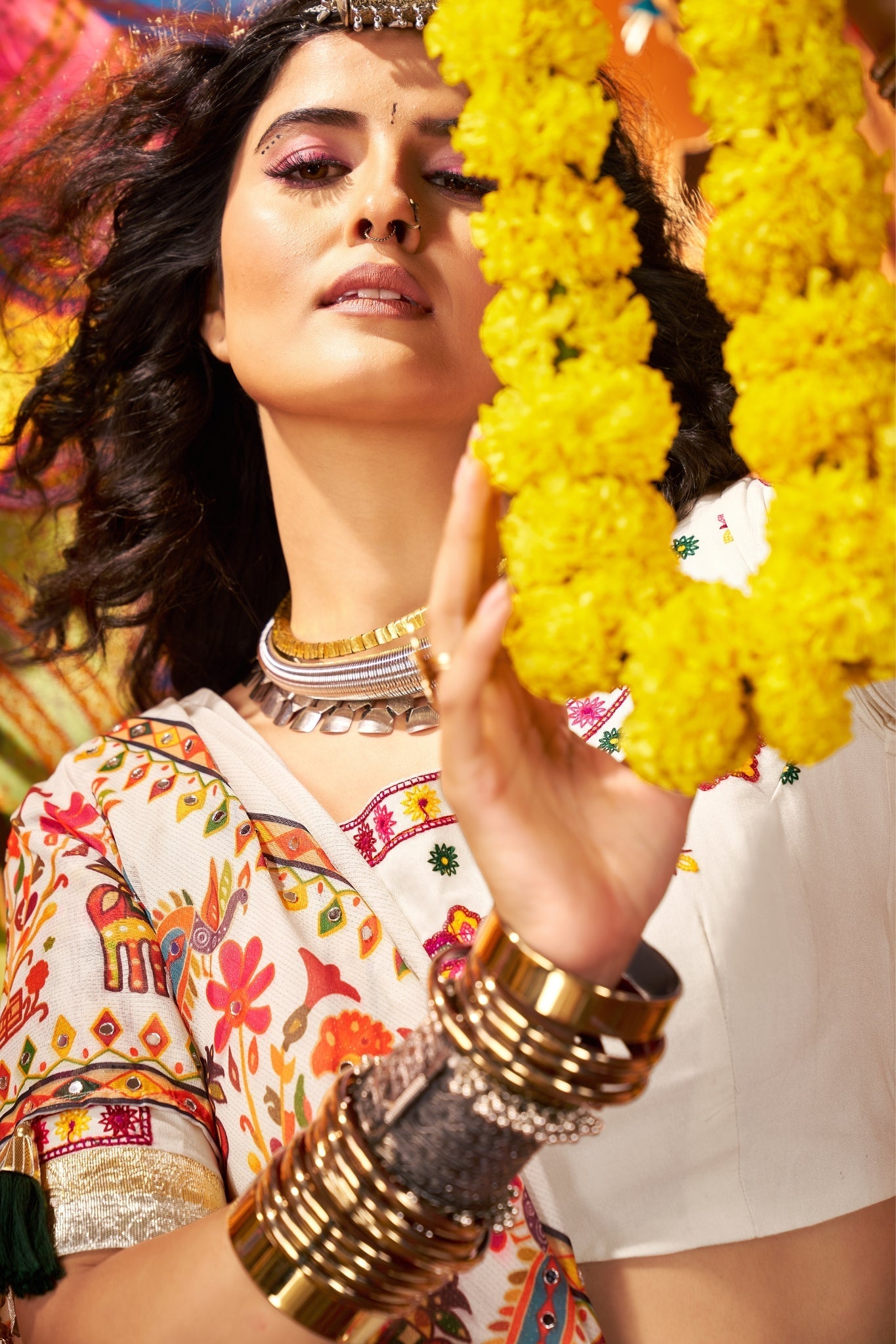 Multi Color Traditional Designer Navratri Special Lehenga Choli - ETHNICDEAL