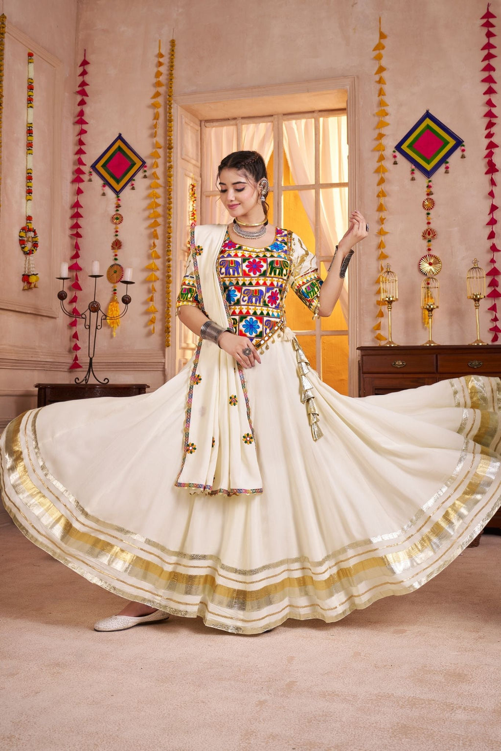 Traditional Elegance Navratri Designer Lehenga Choli - ETHNICDEAL