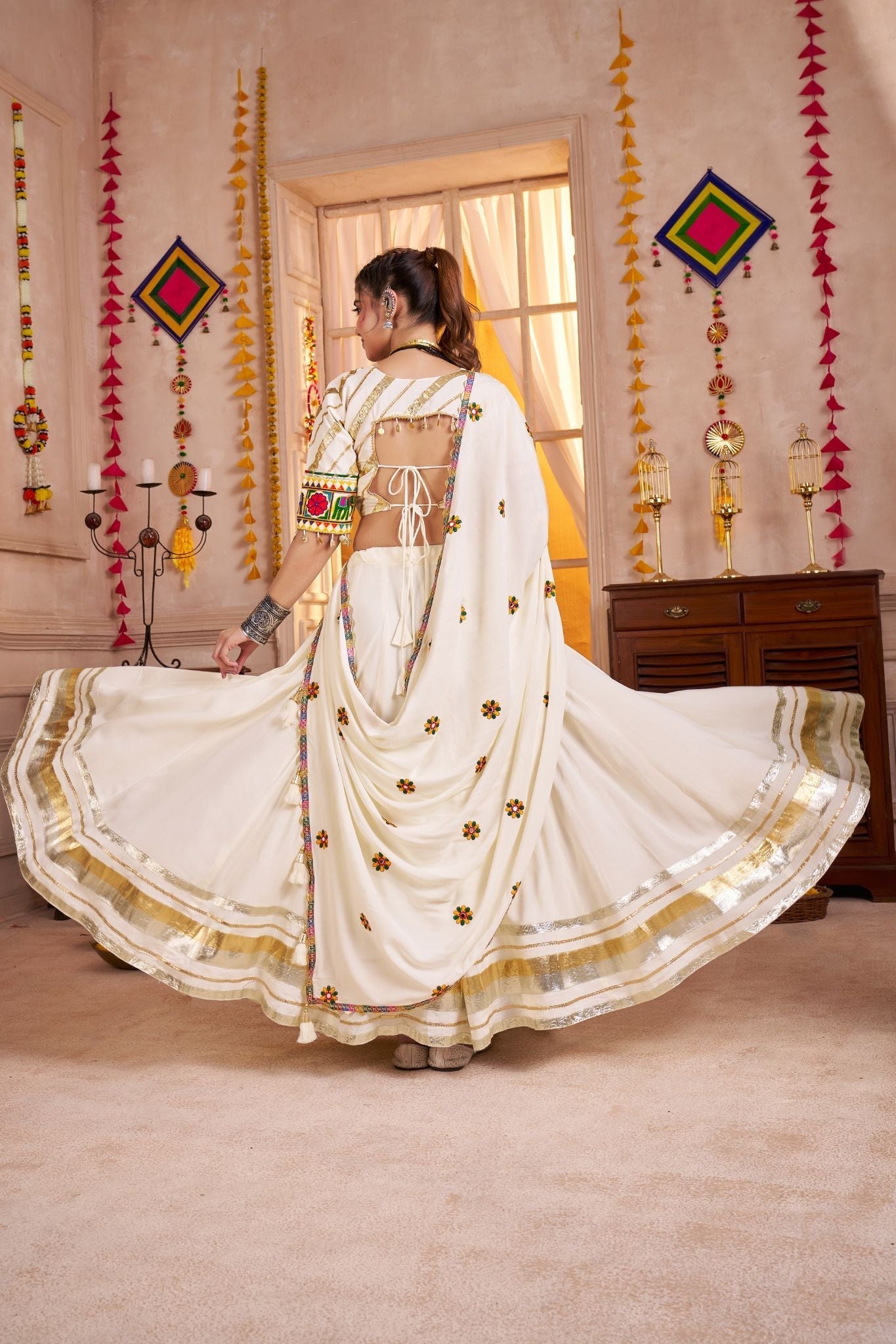 Traditional Elegance Navratri Designer Lehenga Choli - ETHNICDEAL
