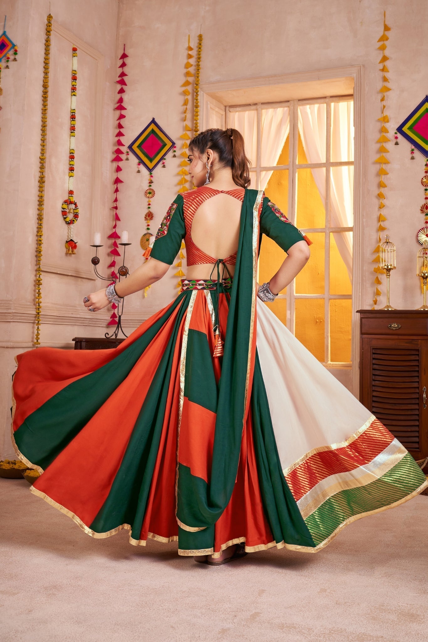 Beautiful Multi Color Classic Navratri Lehenga Choli Set - ETHNICDEAL