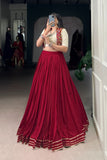 Pure Rayon Original Mirror Gamthi Work Stylish Lehenga Choli - ETHNICDEAL