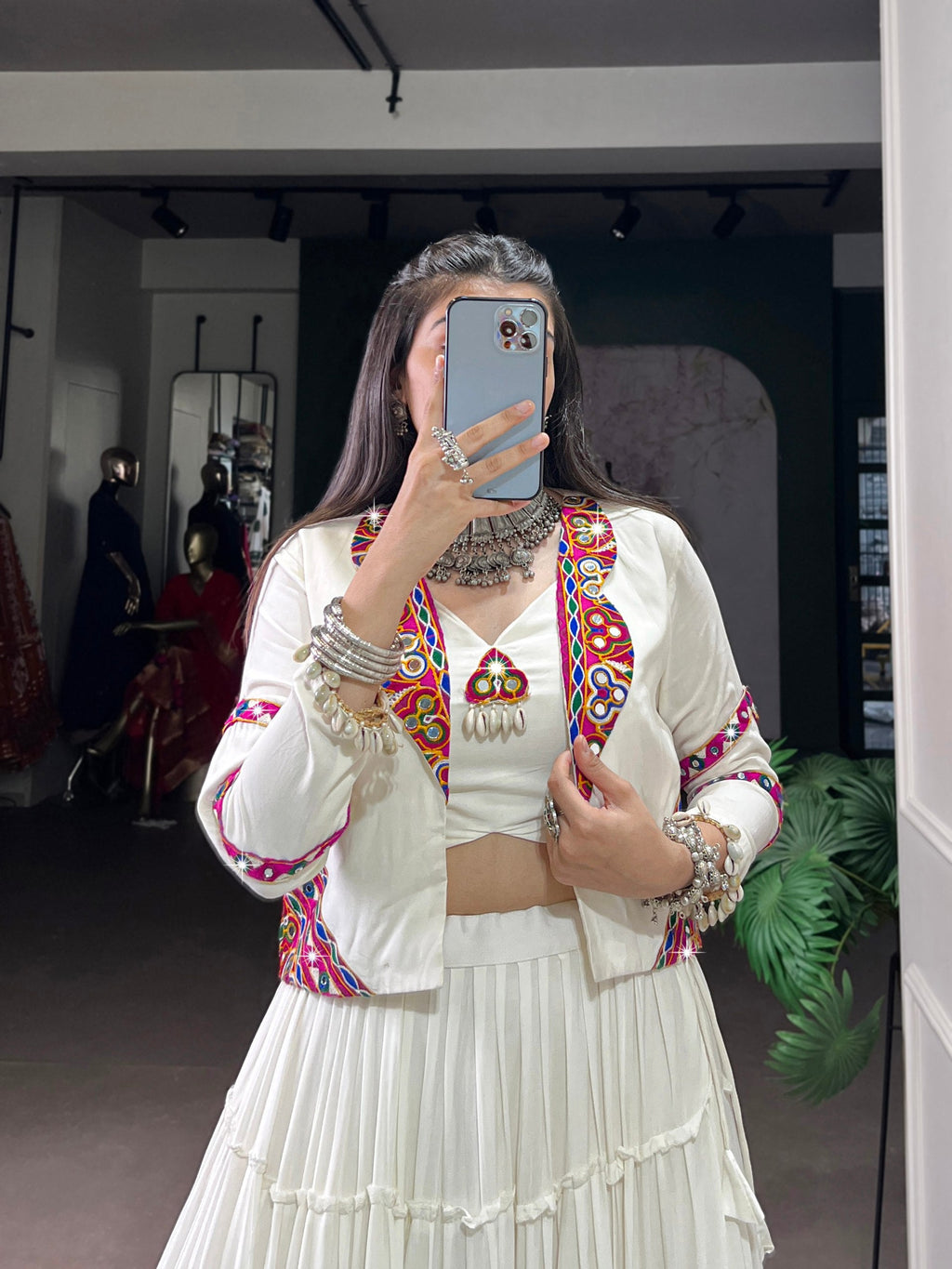 Magnificent Pure Rayon Navratri Lehenga Choli – Elegant Traditional Garba & Dandiya Outfit - ETHNICDEAL