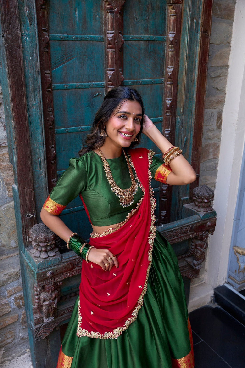 Adorable Narayan Pattu Zari Weaving Worked Lehenga Choli - ETHNICDEAL