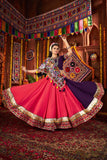 Multi Color Traditional Navratri Lehenga Choli With Mirror And Lampi Work - ETHNICDEAL