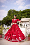 Traditional Bandhej Print Pure Chanderi Beautiful lehenga Choli - ETHNICDEAL