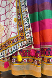 Multi Color Muslin Designer Stunning Print With Mirror Work Navratri Lehenga Choli - ETHNICDEAL