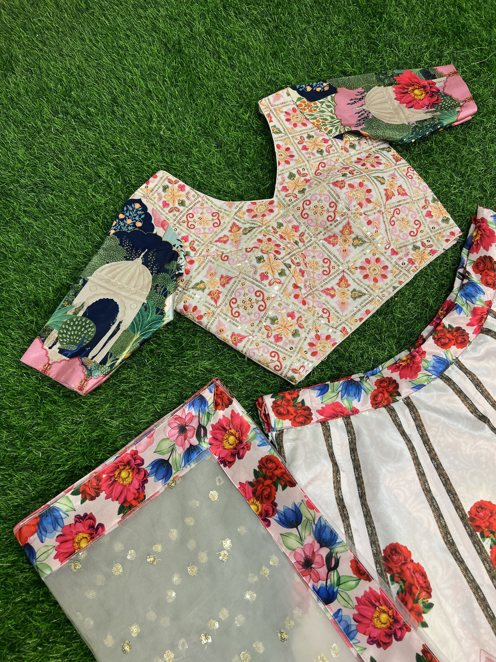 Fabulous Floral Digital Printed Fully Stitched Lehenga Choli Set - Ethnicwish