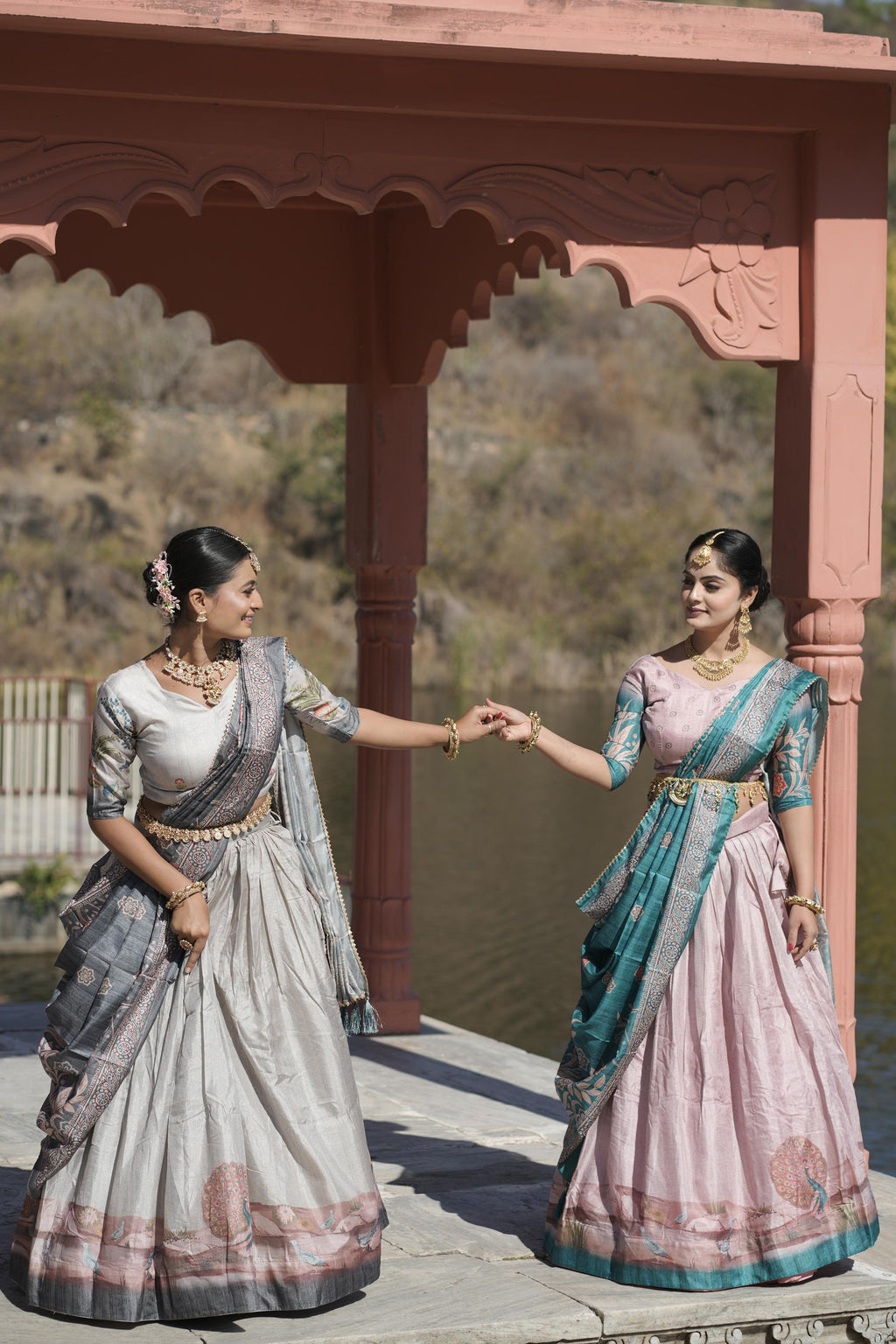 Graceful Pure Manipuri Silk Printed Designer Lehenga Choli Set - Ethnicwish