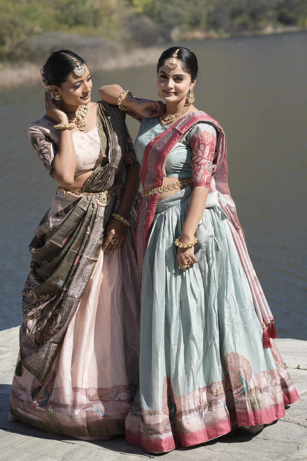 Graceful Pure Manipuri Silk Printed Designer Lehenga Choli Set - Ethnicwish