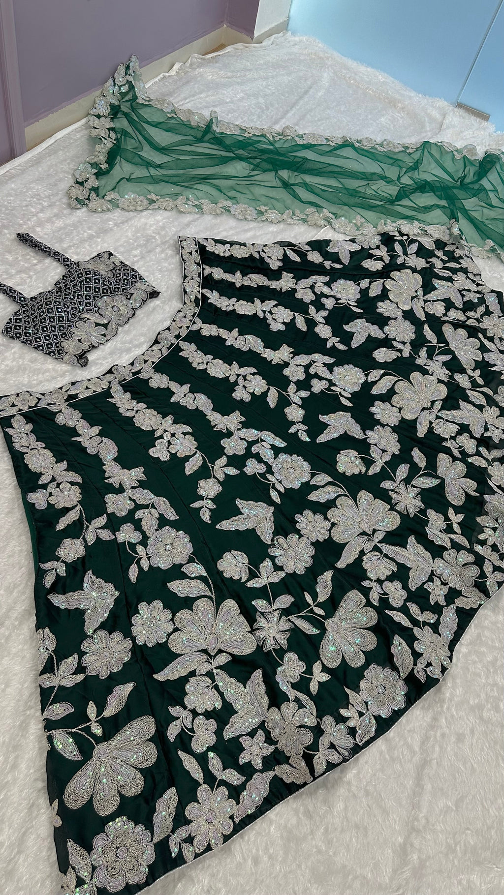 Exquisite Kasturi Silk Georgette Lehenga Set – A Perfect Blend of Glamour & Tradition - ETHNICDEAL