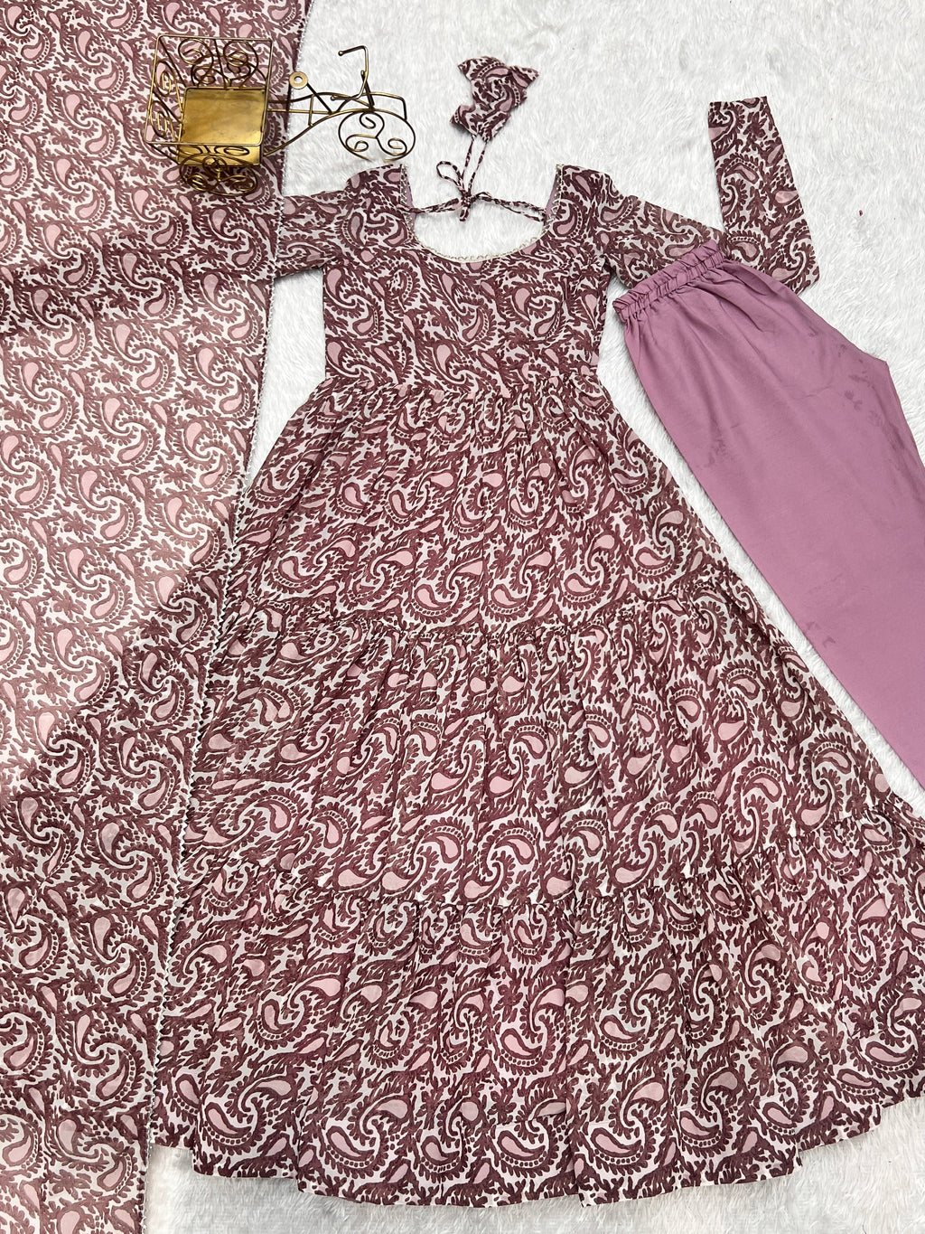 Amazing Digital Printed Faux Georgette Anarkali Pant Suit - Ethnicwish