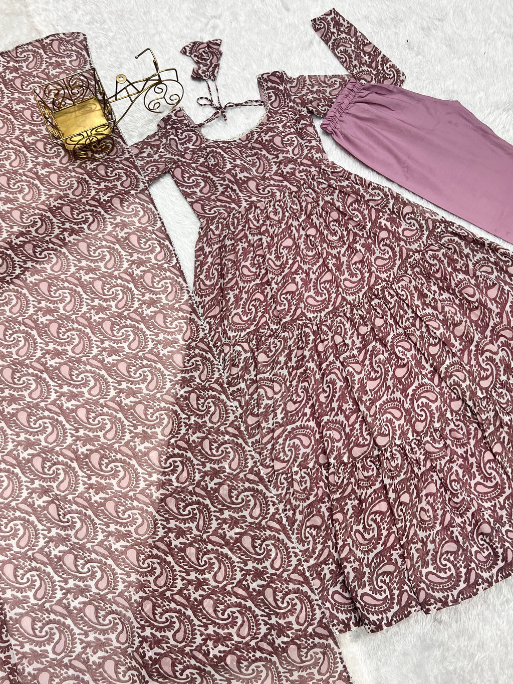 Amazing Digital Printed Faux Georgette Anarkali Pant Suit - Ethnicwish