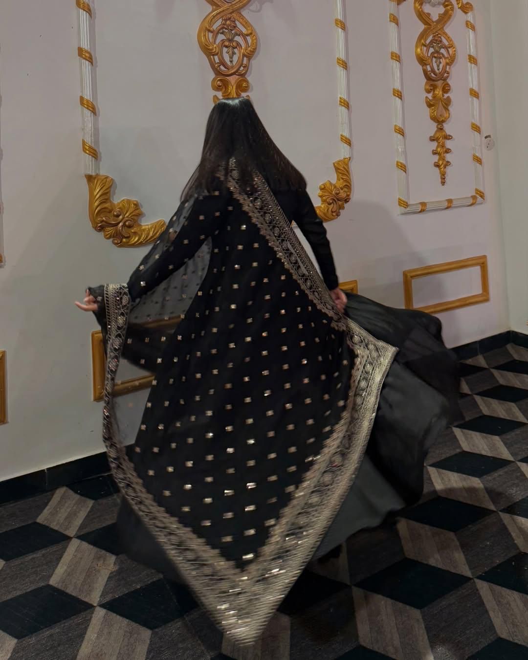 Elegant Pure Faux Georgette Kurta Dupatta Set With Palazzo - ETHNICDEAL