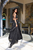 Spellbinding Satin Pearl Cording Sequins Worked Lehenga Set - ETHNICDEAL
