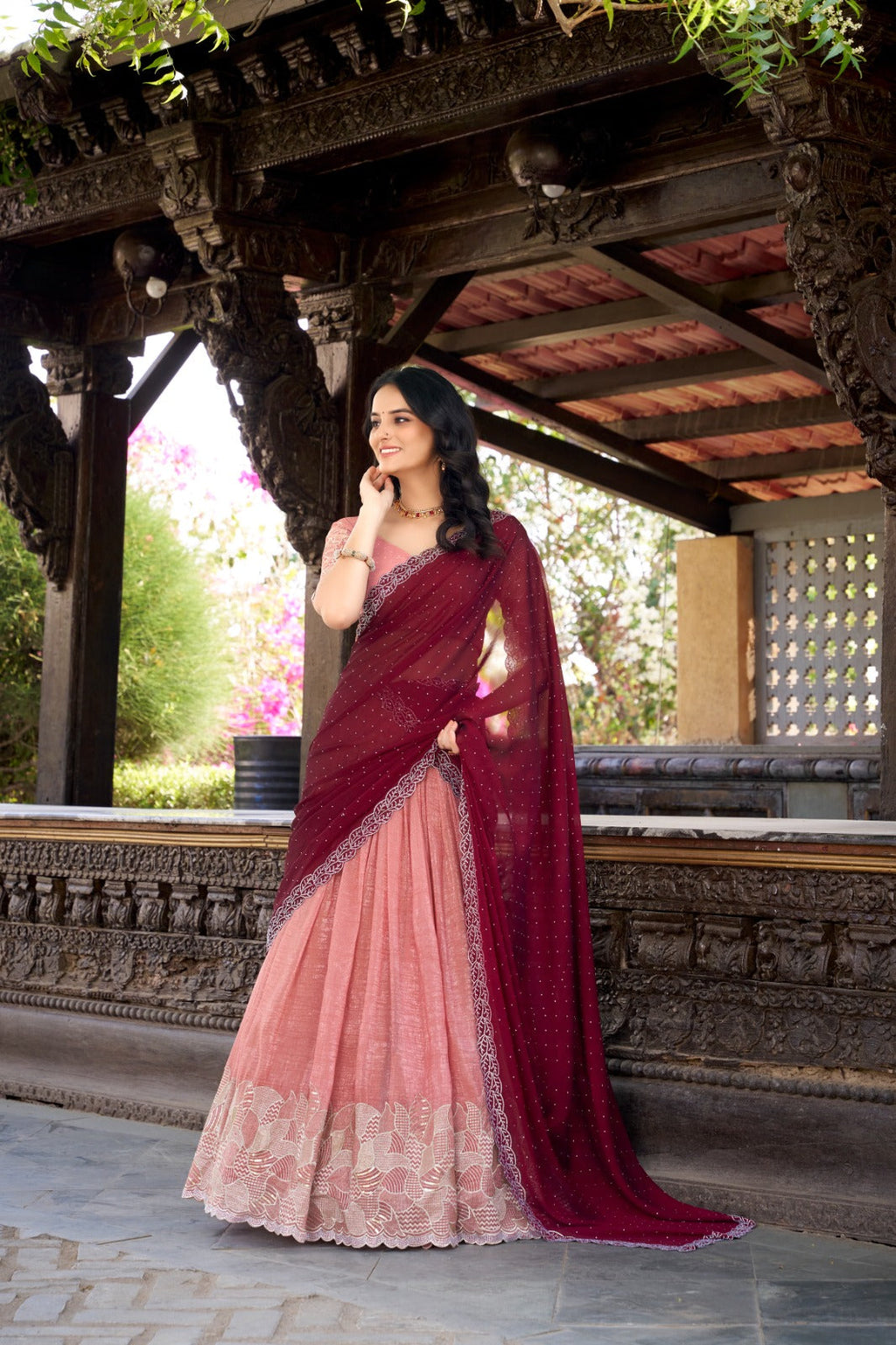 Attractive Silver Glosy Thread Sequins Worked Lehenga Choli - ETHNICDEAL