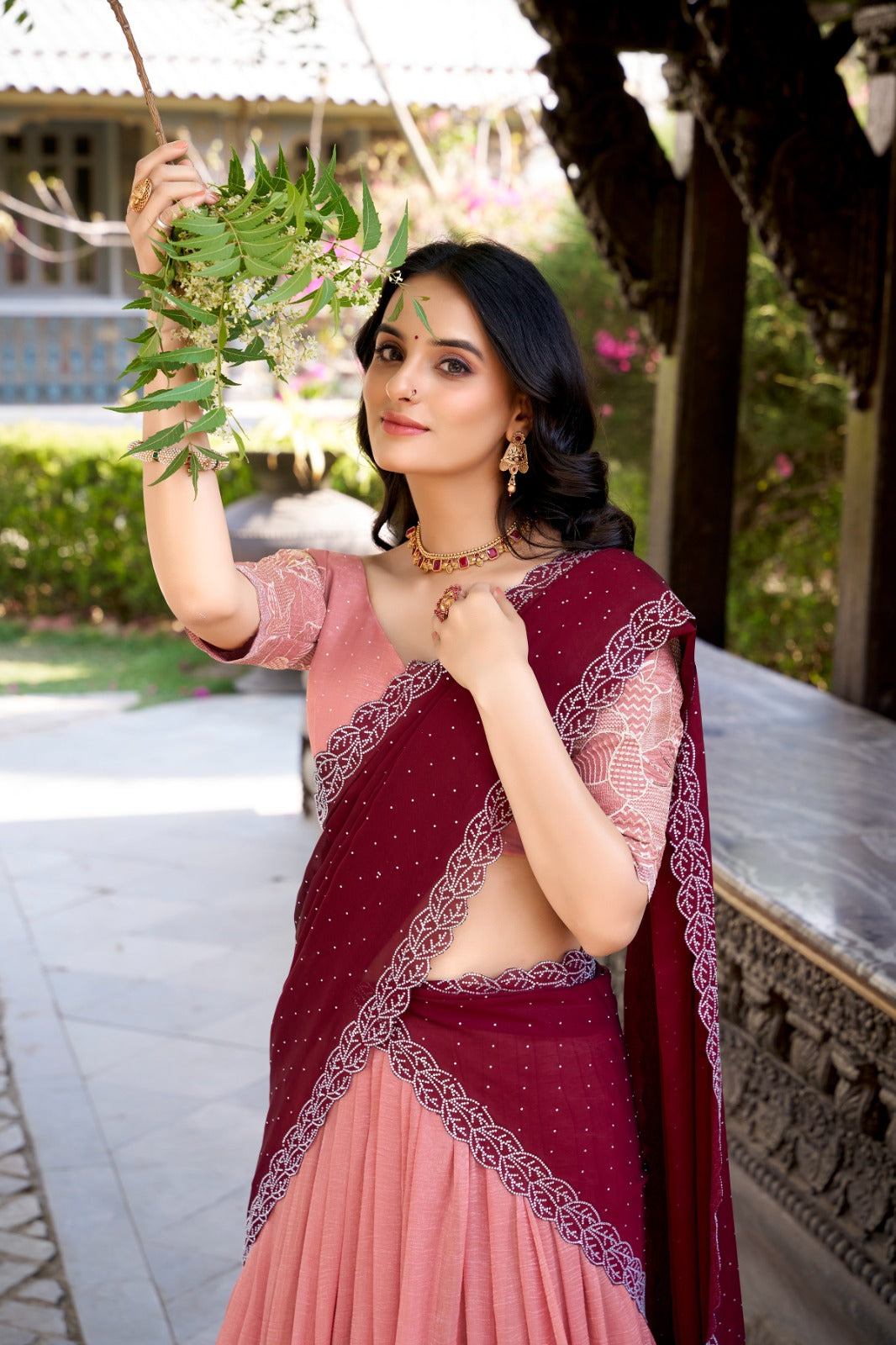 Attractive Silver Glosy Thread Sequins Worked Lehenga Choli - ETHNICDEAL