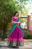 Spellbinding Cotton Silk Thread Embroidered Lehenga Choli - Ethnicwish