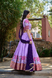 Spellbinding Cotton Silk Thread Embroidered Lehenga Choli - Ethnicwish