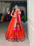 Elegant Paithani Silk Weaving Zari Worked Lehenga Choli - Ethnicwish