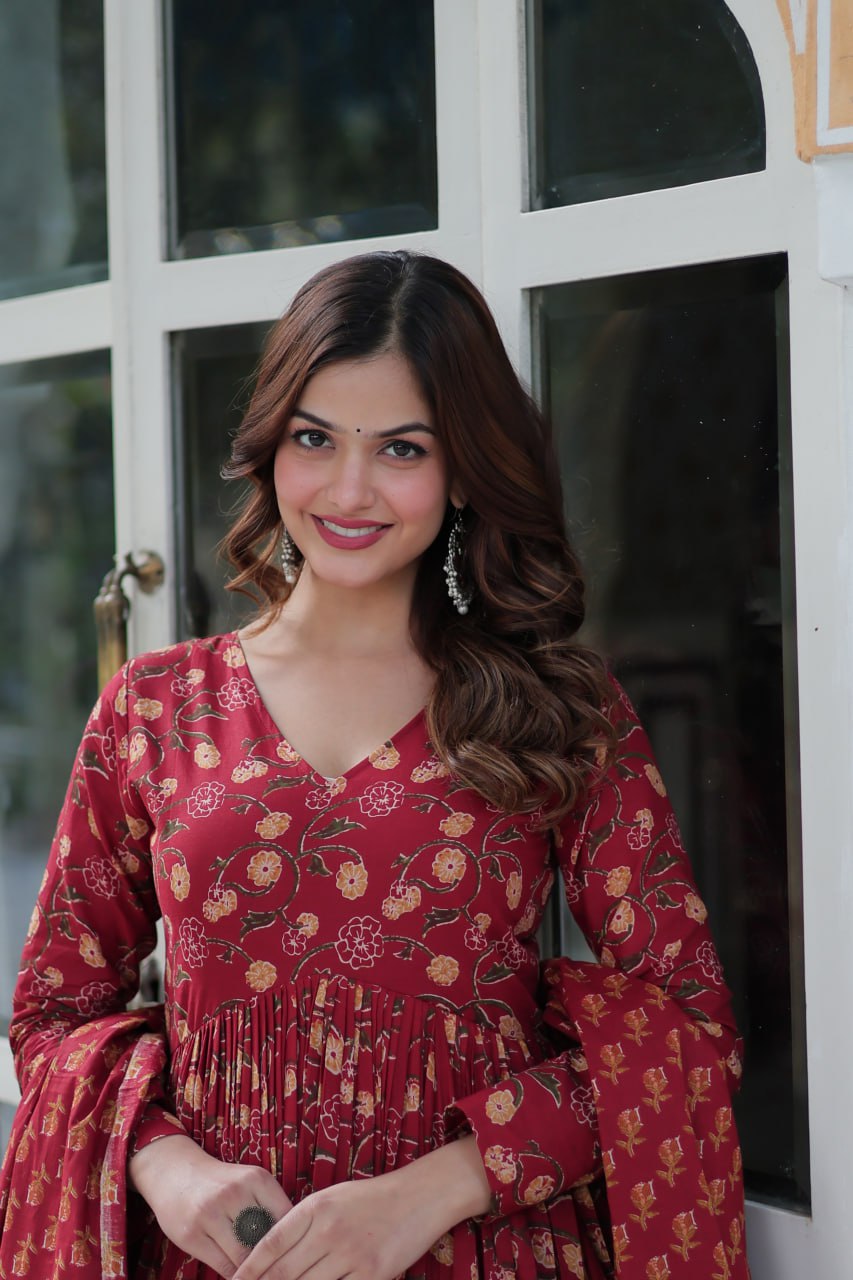 Elegant Pure Cotton 3-Piece Suit Set - ETHNICDEAL