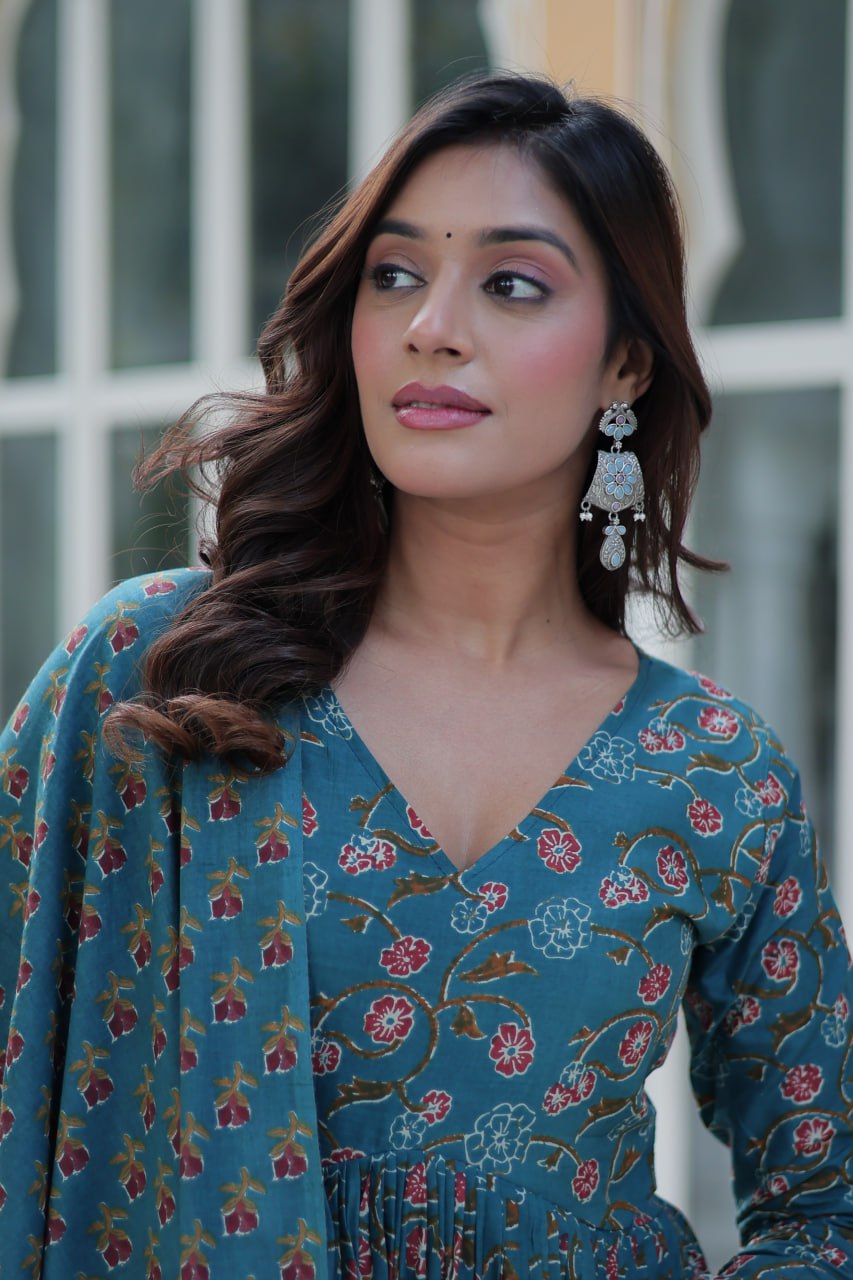 Elegant Pure Cotton 3-Piece Suit Set - ETHNICDEAL