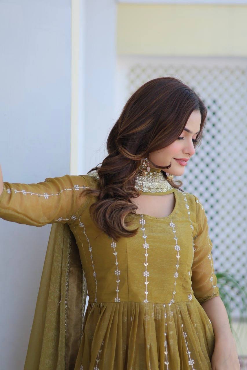 Elegant Pure Simmar Sharara Set with Heavy 3mm Sequence Embroidery Work - ETHNICDEAL