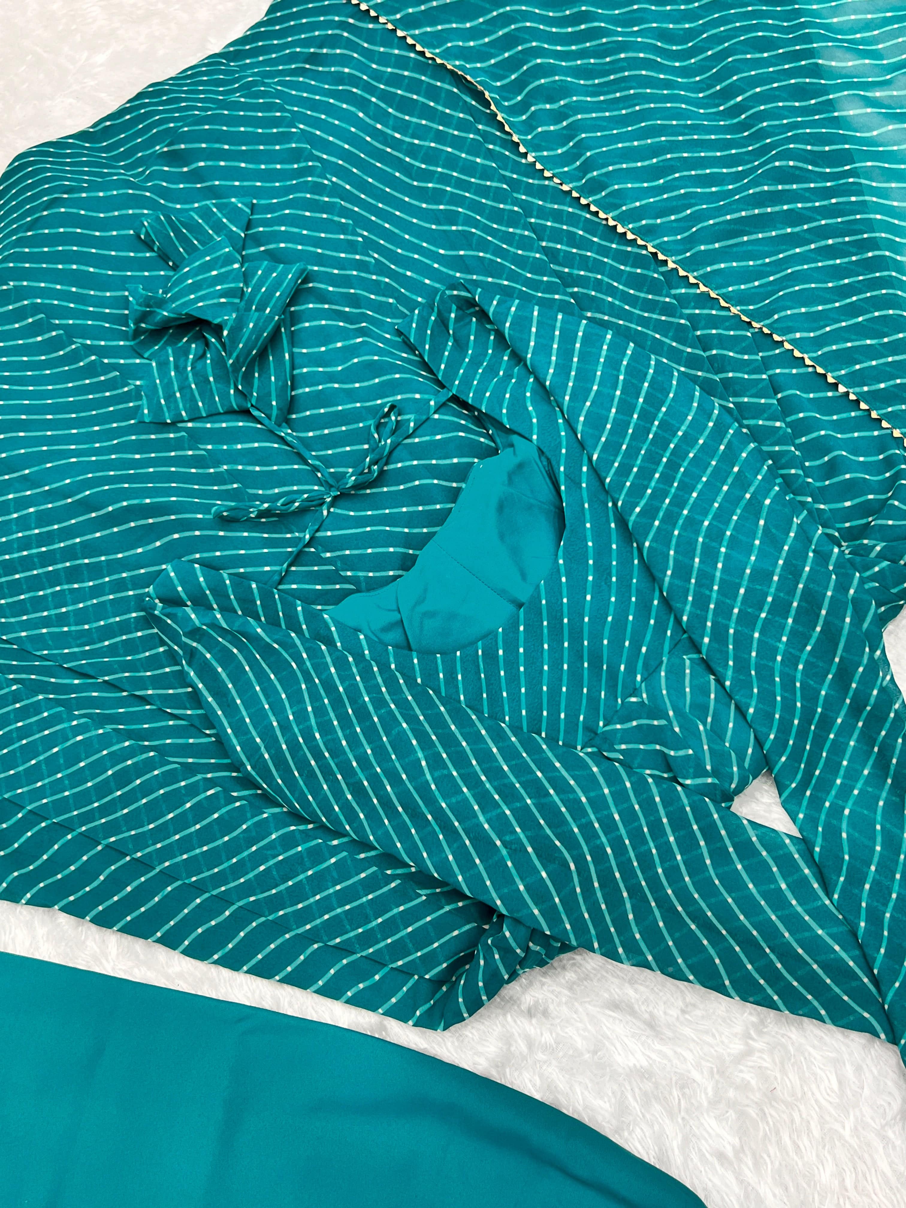 Splendid Faux Georgette Printed Fully Stitched Anarkali Pant Suit - Ethnicwish