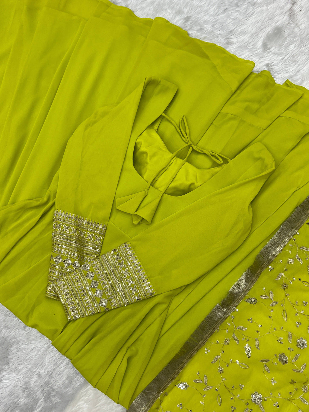 Radiant Faux Georgette Fully Flared Designer Anarkali Pant Suit - Ethnicwish