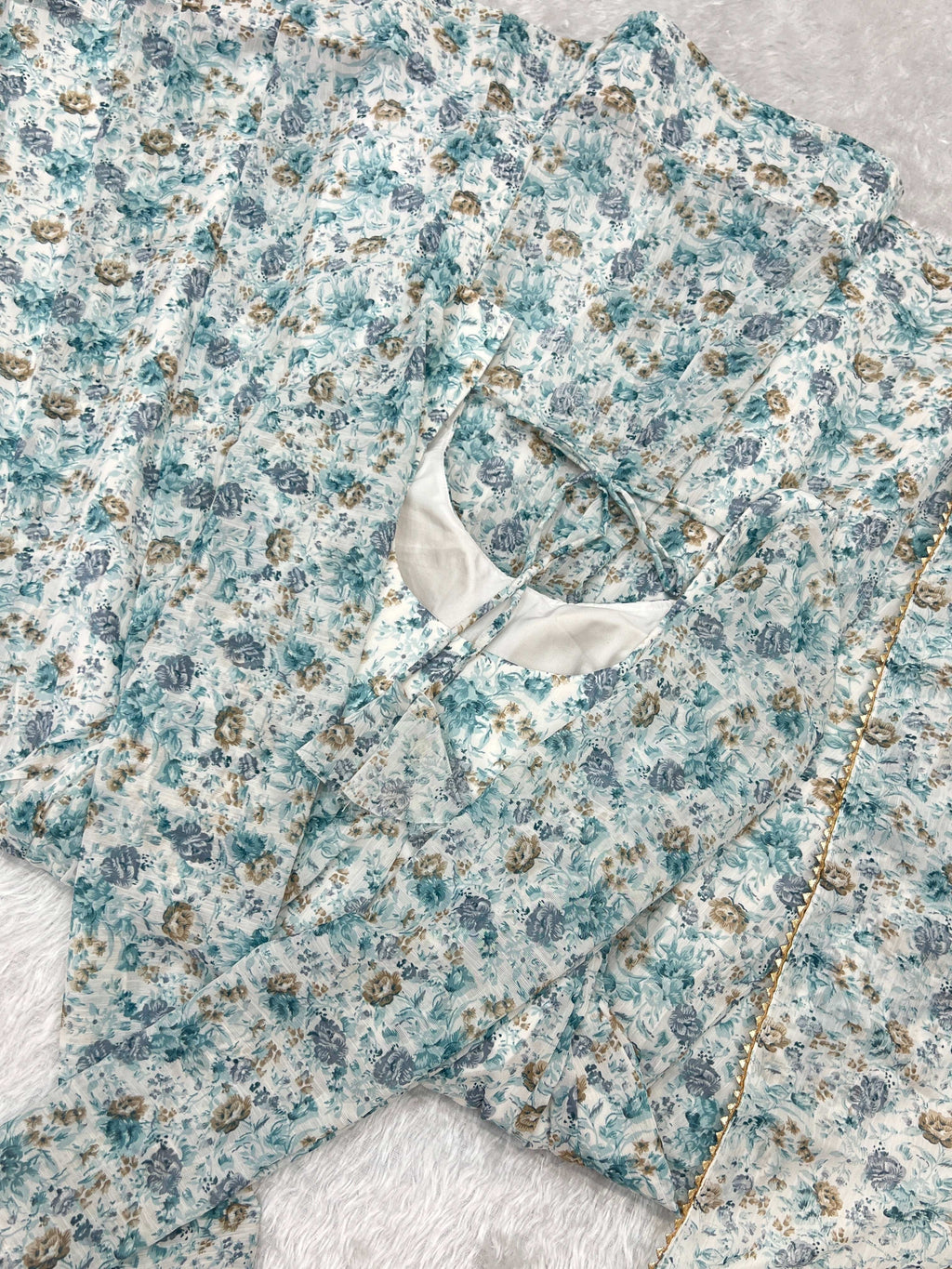 Exquisite Chiffon Floral Digital Printed Fully Stitched Anarkali Pant Suit - Ethnicwish