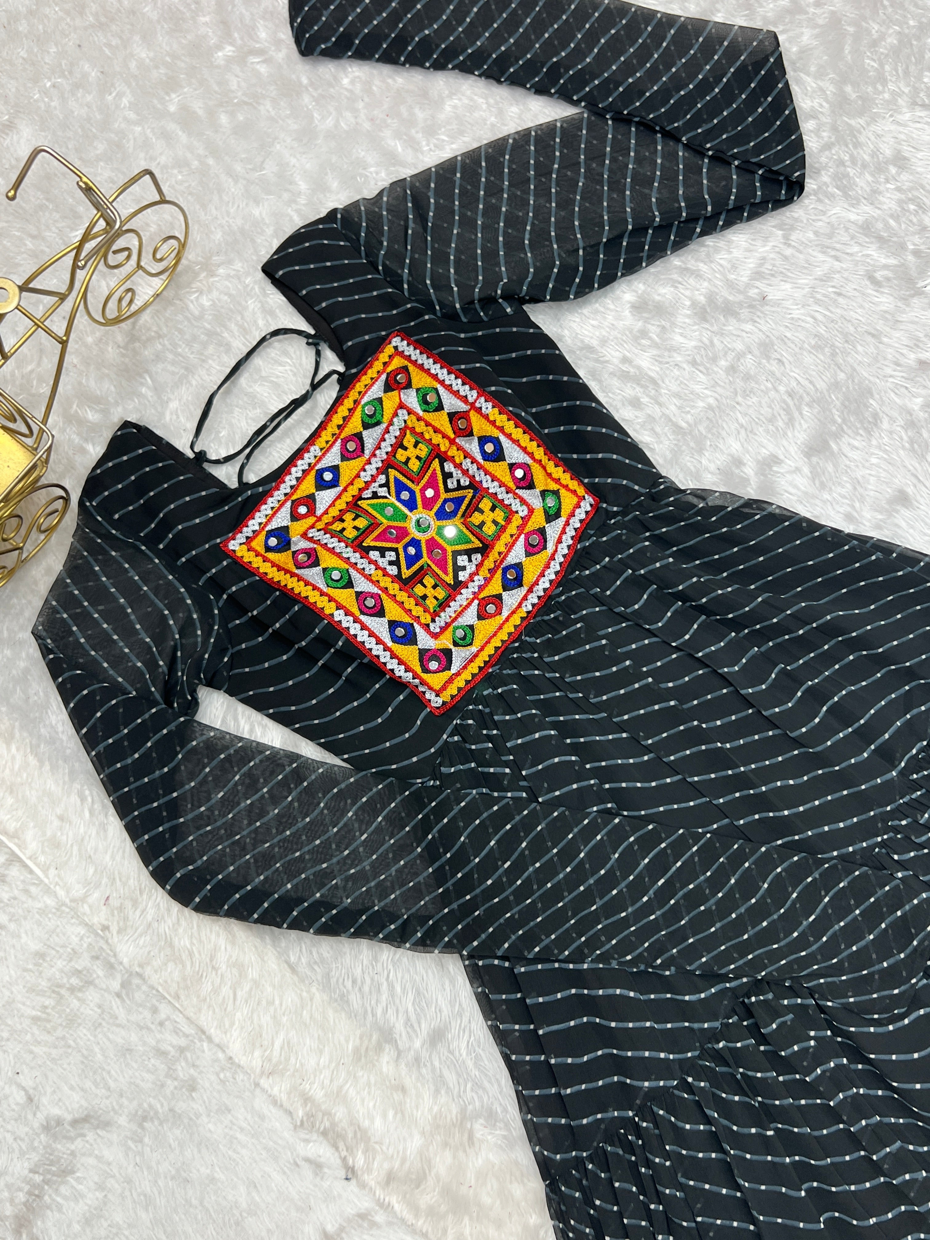 Arresting Navratri Wear Fully Stitched Designer Gown - Ethnicwish