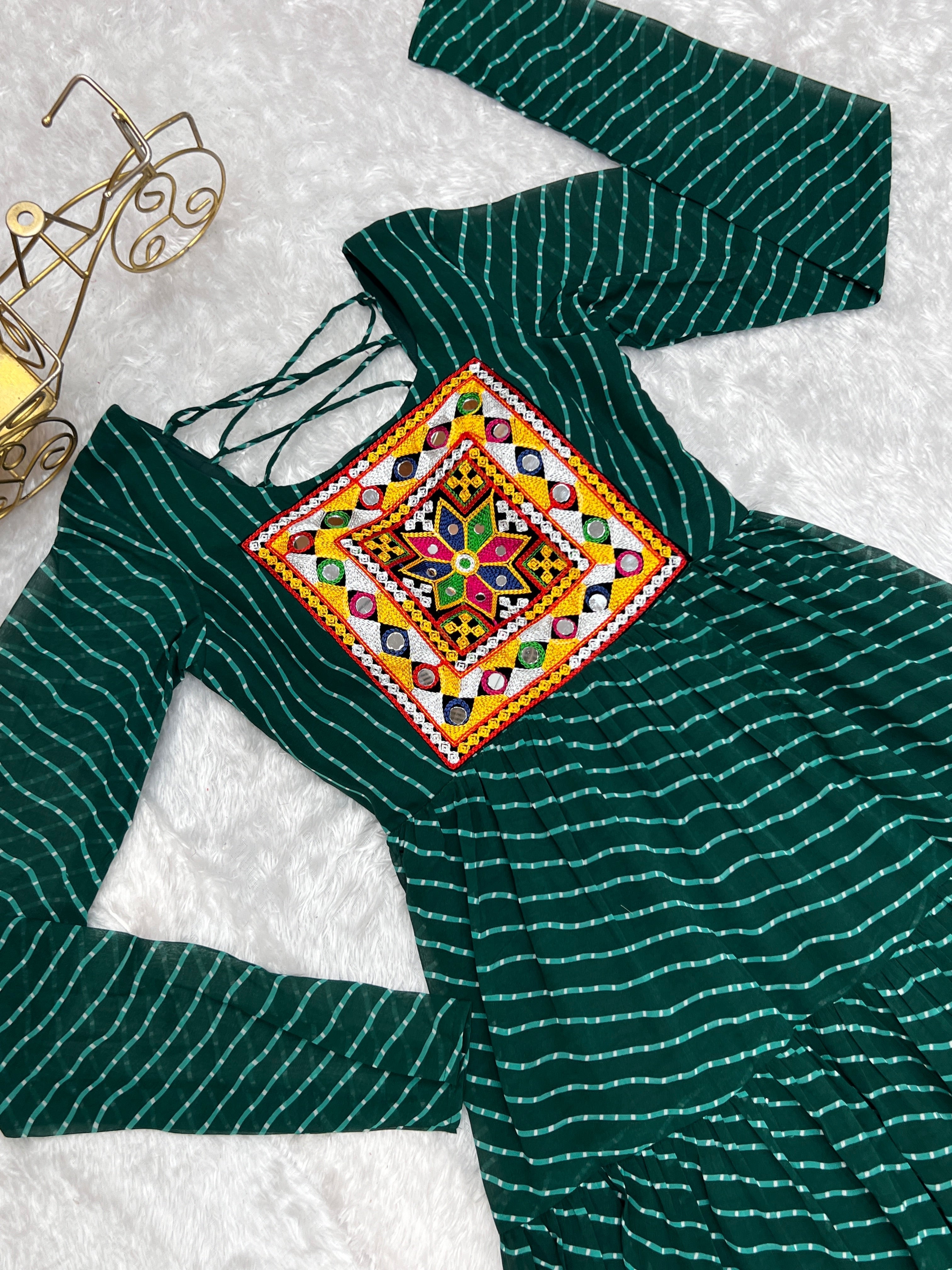 Arresting Navratri Wear Fully Stitched Designer Gown - Ethnicwish