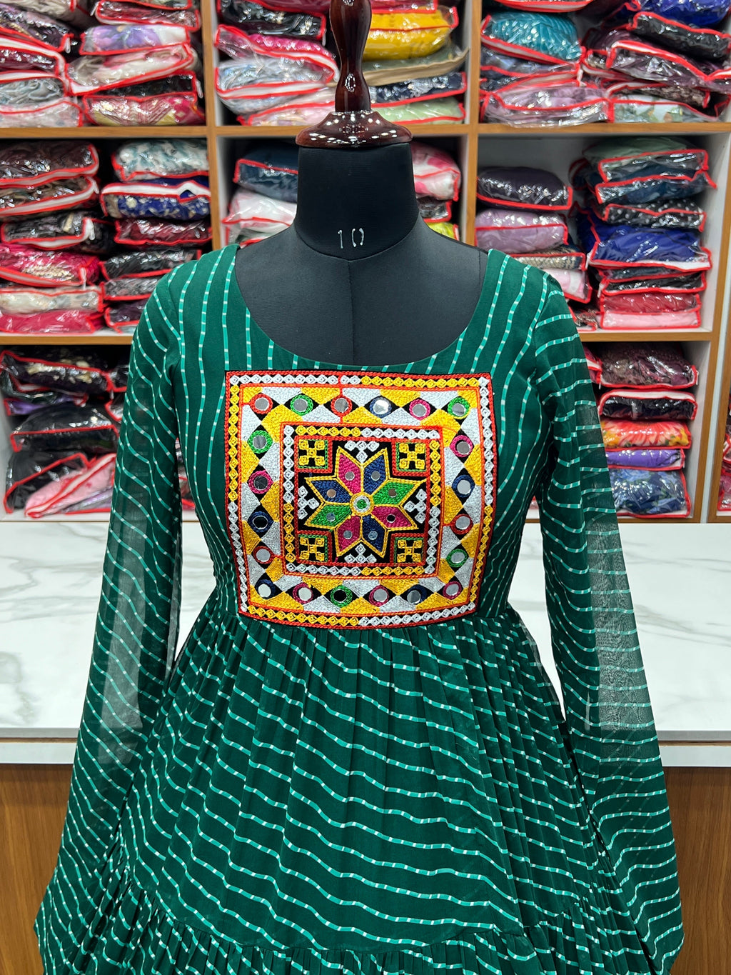 Arresting Navratri Wear Fully Stitched Designer Gown - Ethnicwish