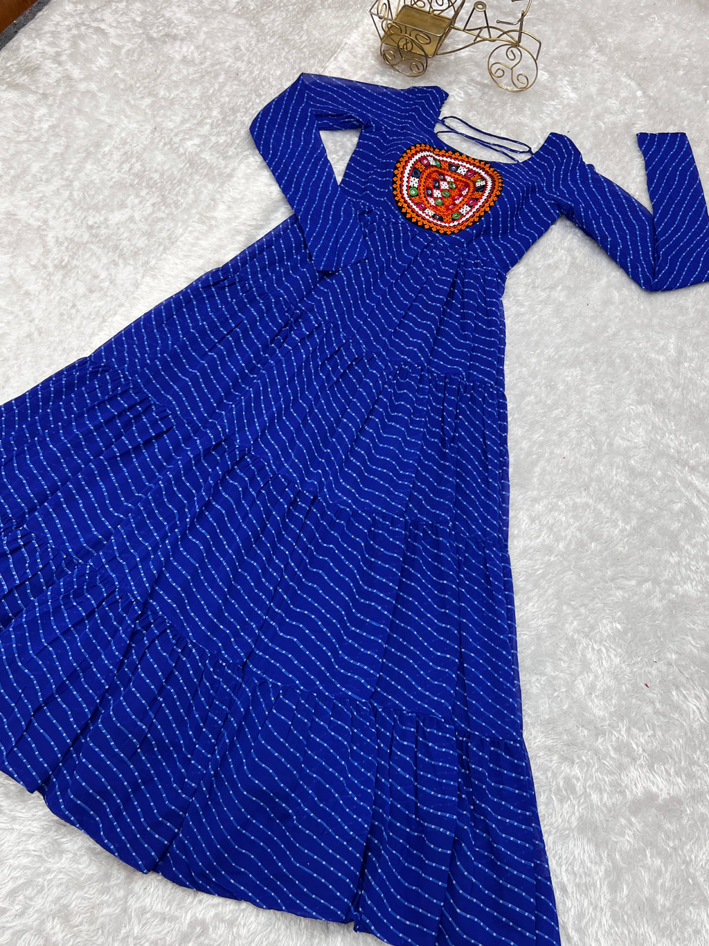 Arresting Navratri Wear Fully Stitched Designer Gown - Ethnicwish