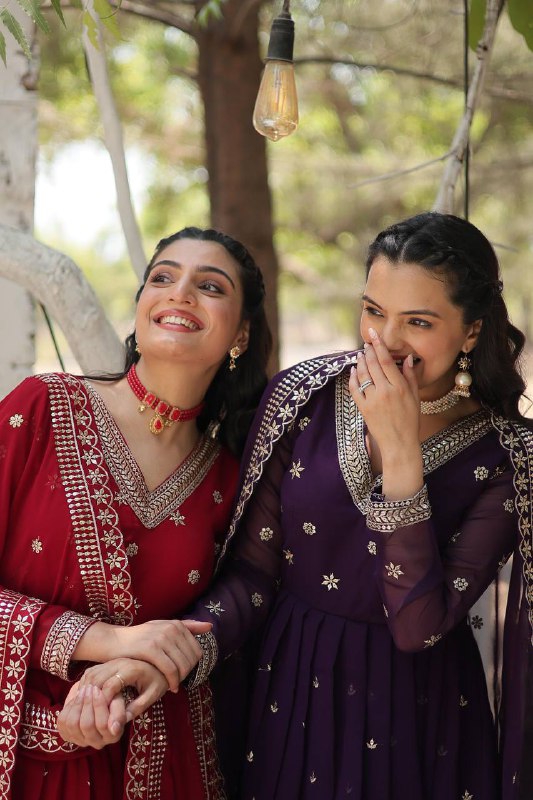 Magnificent Faux Georgette Rich Sequins Worked Designer Gown - Ethnicwish