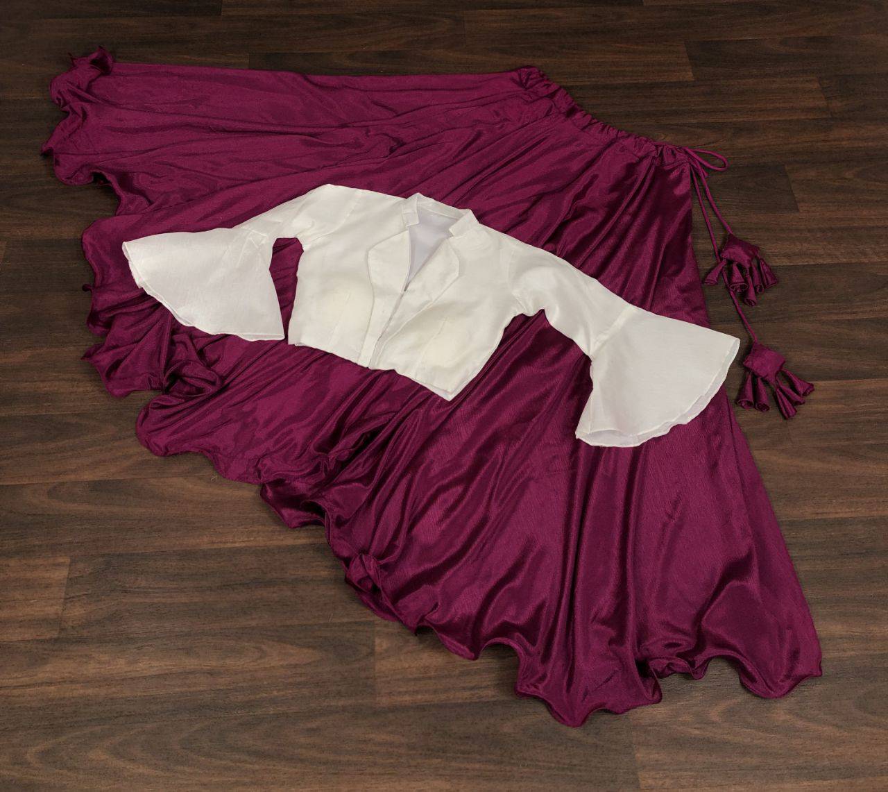 Passionate Chinon Fully Stitched Lehenga Choli Set - Ethnicwish