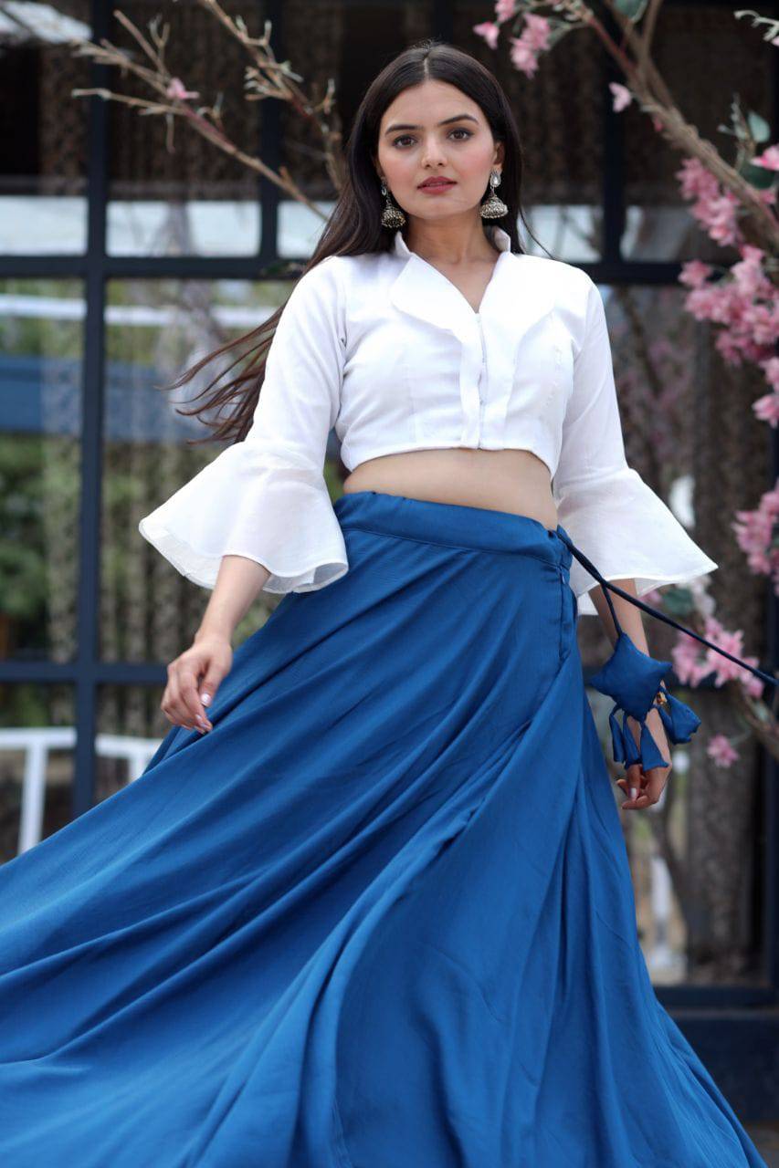 Passionate Chinon Fully Stitched Lehenga Choli Set - Ethnicwish