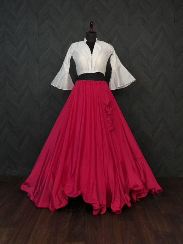 Passionate Chinon Fully Stitched Lehenga Choli Set - Ethnicwish