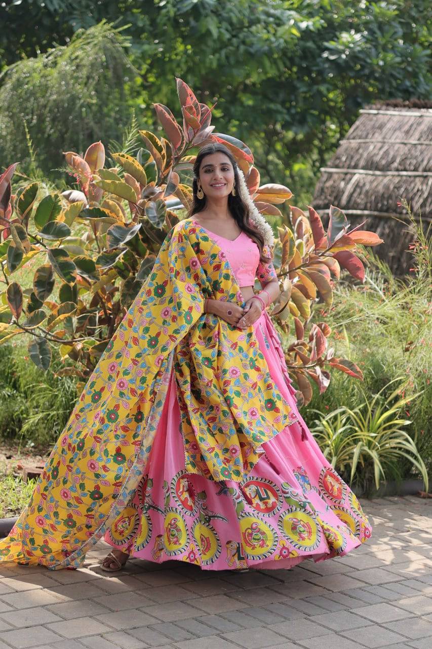 Charming Dola Silk Printed Lehenga Choli Set - Ethnicwish
