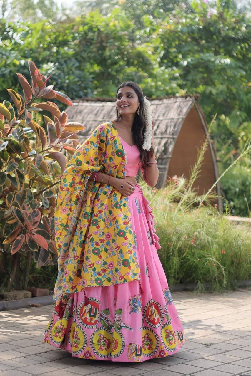 Charming Dola Silk Printed Lehenga Choli Set - Ethnicwish