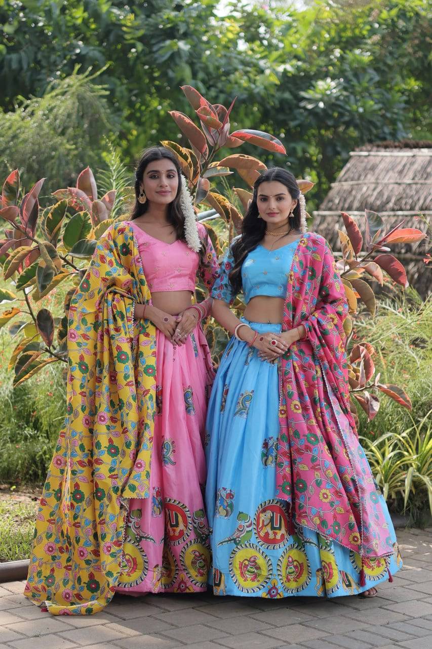 Charming Dola Silk Printed Lehenga Choli Set - Ethnicwish