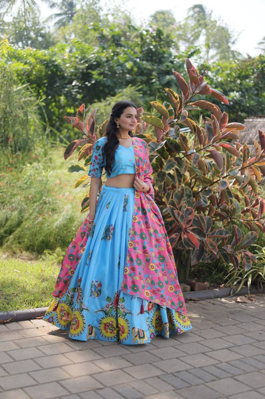 Charming Dola Silk Printed Lehenga Choli Set - Ethnicwish