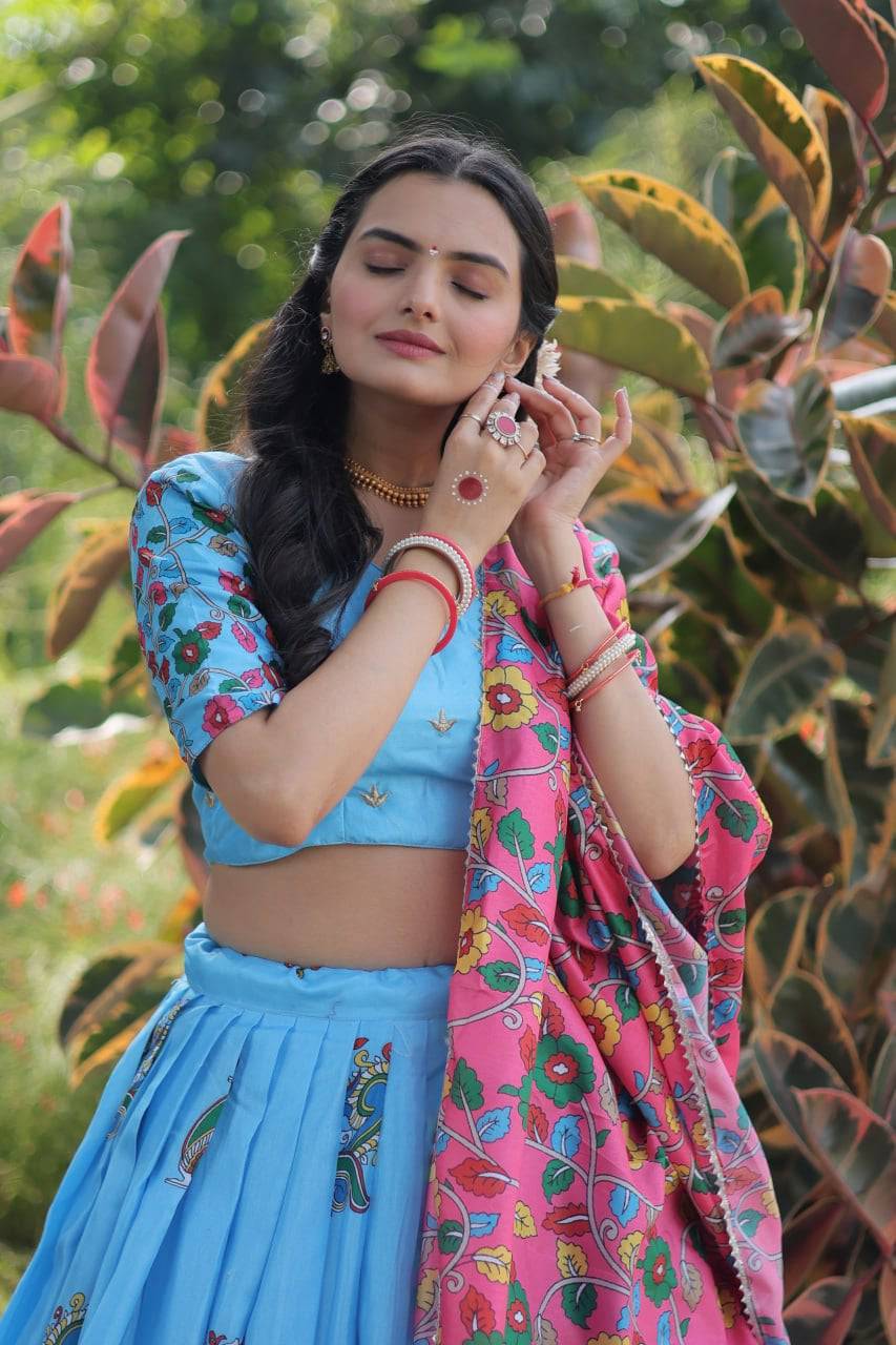 Charming Dola Silk Printed Lehenga Choli Set - Ethnicwish