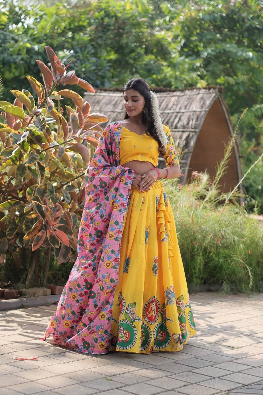 Charming Dola Silk Printed Lehenga Choli Set - Ethnicwish