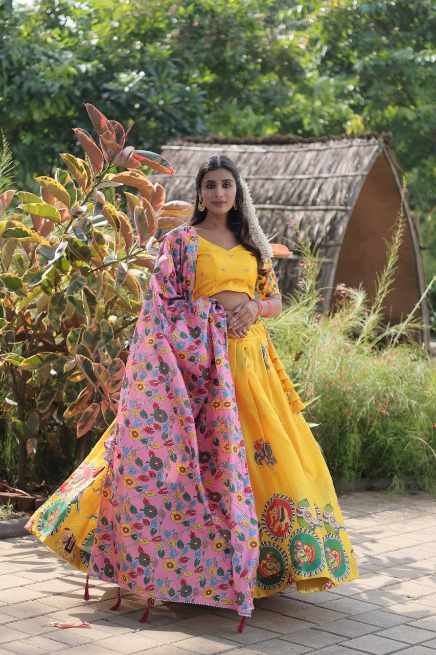 Charming Dola Silk Printed Lehenga Choli Set - Ethnicwish
