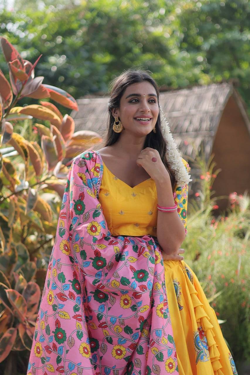 Charming Dola Silk Printed Lehenga Choli Set - Ethnicwish